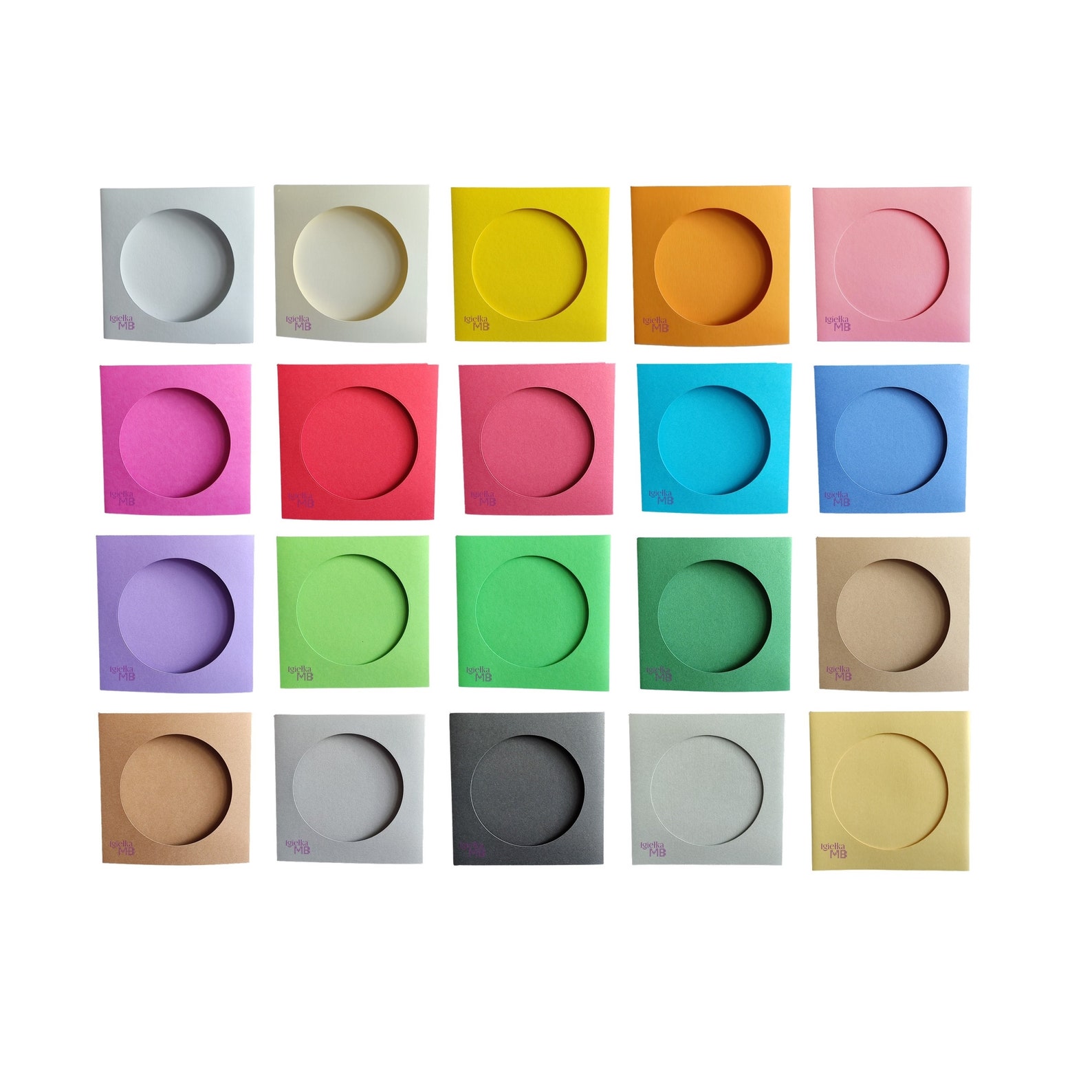 Three Fold Aperture Cards for Cross Stitch 5,91 X 5,91 in 15x15 Cm With