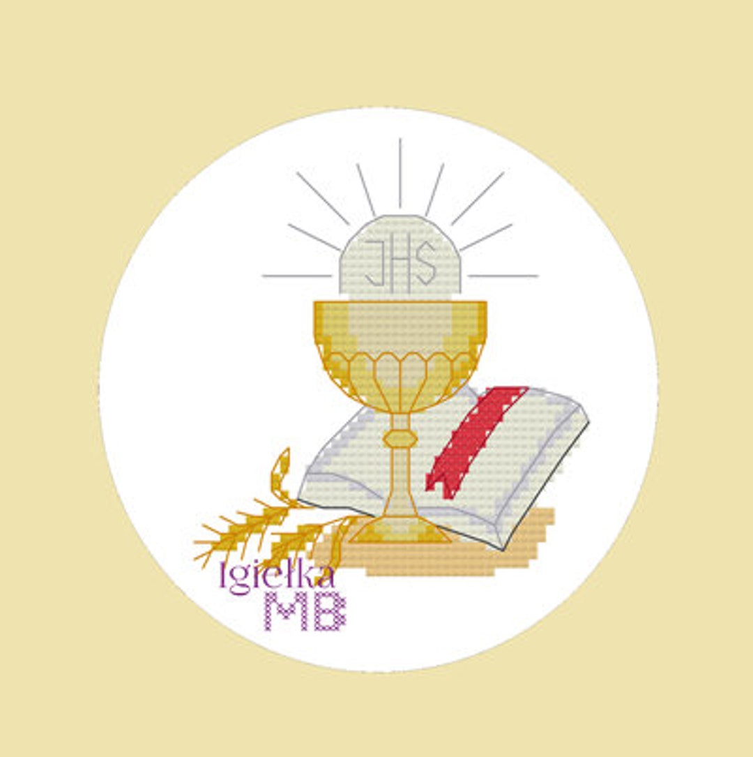 I Holy Communion (1311), Cross Stitch Chart Digital PDF Pattern ...