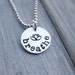 Yoga Necklace Just Breathe Personalized Jewelry Sterling Silver Hand Stamped Lotus Flower Yoga Jewelry Zen Jewelry Simple Minimalist