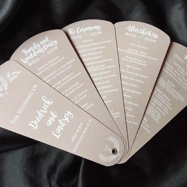 Program Fan - Etsy
