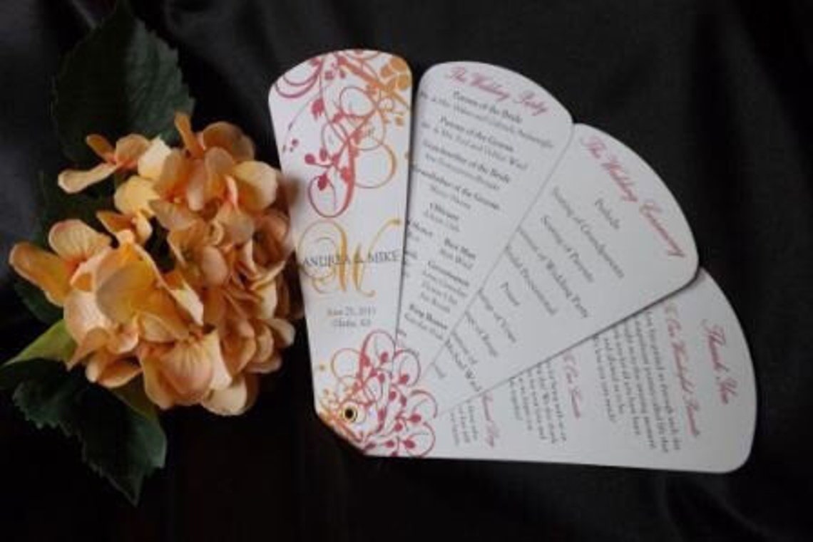 Program Petals Wedding Program Fans, Petal Fan Programs, Fan Programs - Shocking ...