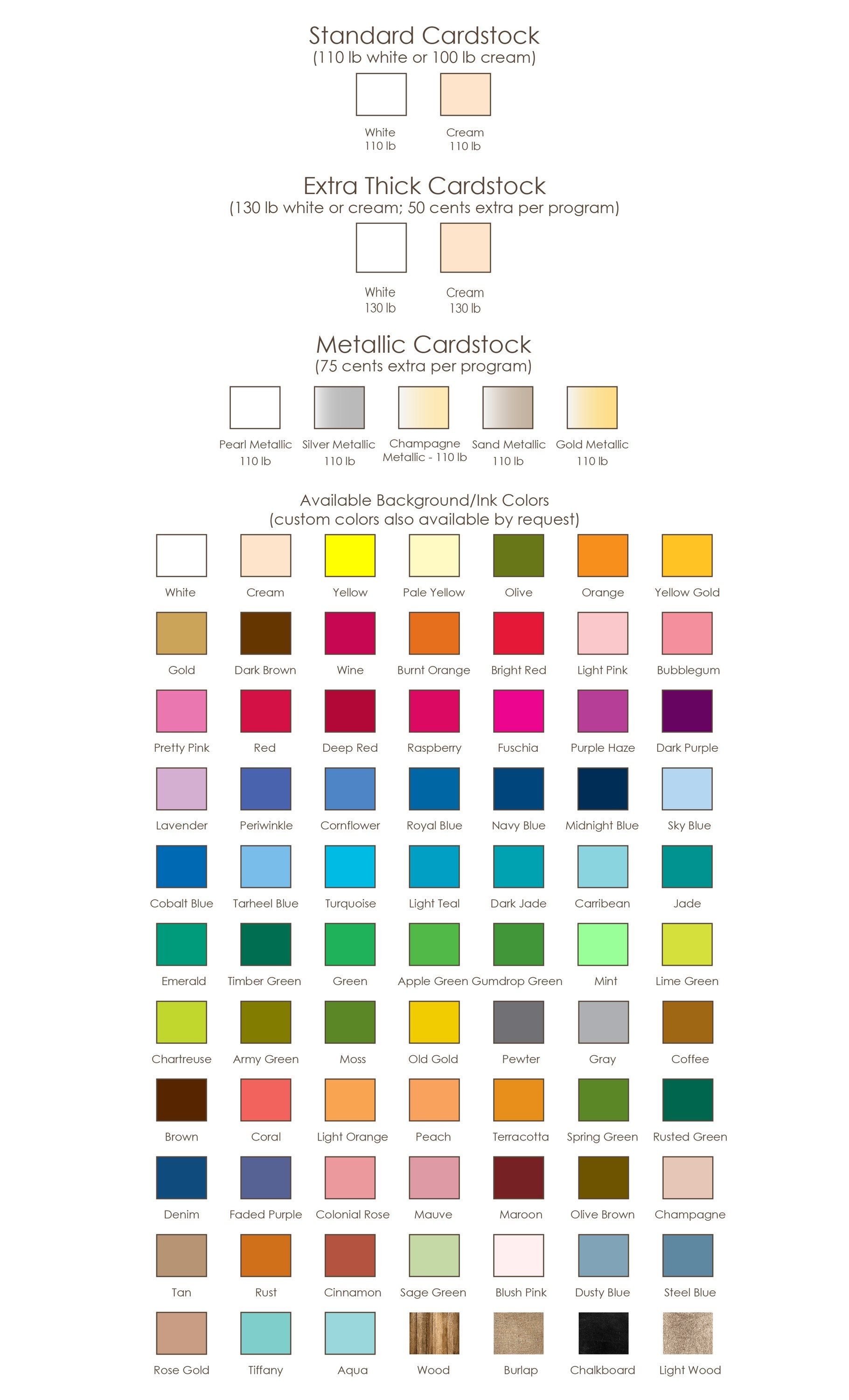 Thick 130lb Cardstock Option