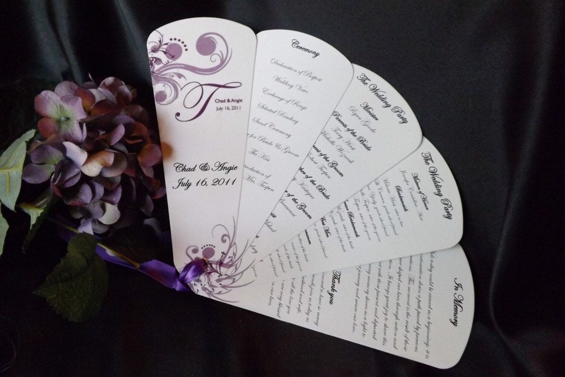 Program Petals Wedding Program Fans, Petal Fan Programs, Fan Programs - Sophisticated ...