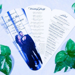 Custom Photo Wedding Program Fans, Custom Image, Petal Fan Programs, Full Photo, Personalized Wedding Program