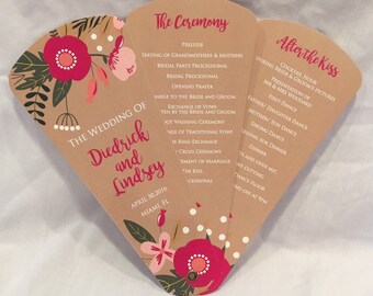 Fans del Programa de Bodas, Programas de Fans de Pétalos, Programas de Fans - Dramatic Floral
