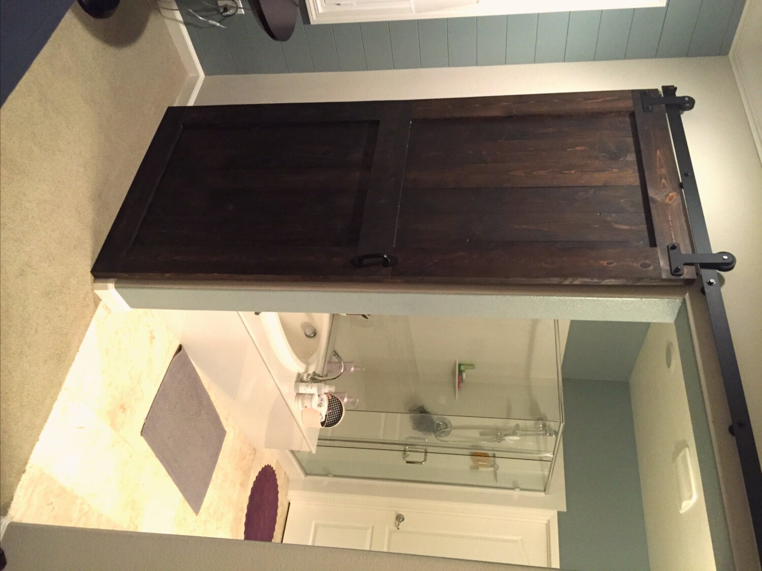 Sliding Barn Door Espresso Stain Etsy