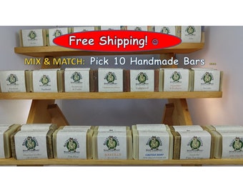 Pick 10 Handmade Goat Milk Soaps, Choose All Your Favorites And Get FREE shipping - Handmade, All Natural,Goat Milk Soaps!