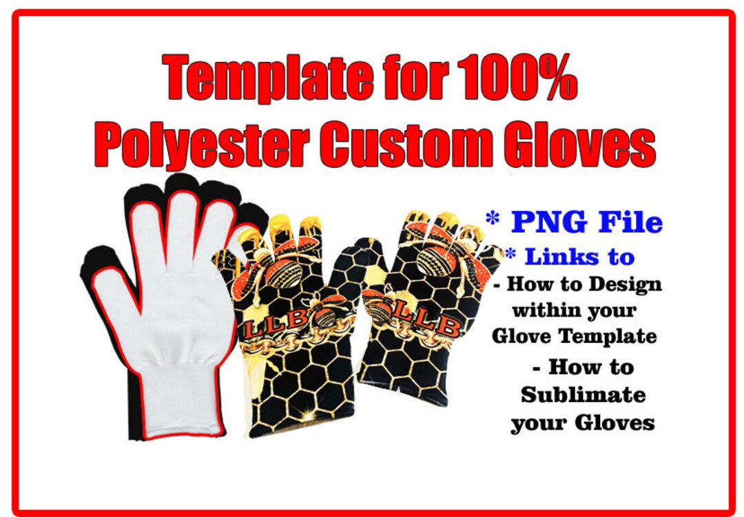 Sublimation Glove Template Instant Download Adobe Photoshop Element 6