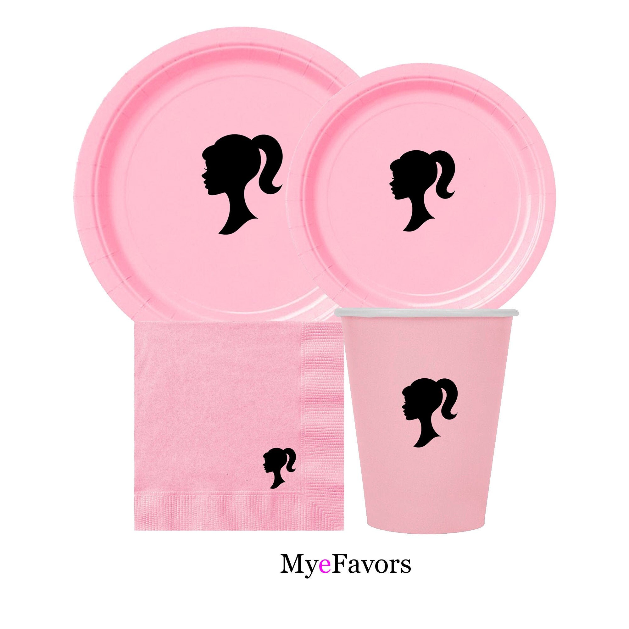 12/12/12/12 Barbie Paper Lunch Cake Plates Napkins and Cups Etsy