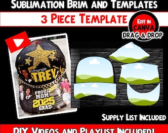 Trucker Hat Sublimation Template | HL-Style, Canva & PSD (Instant Download)