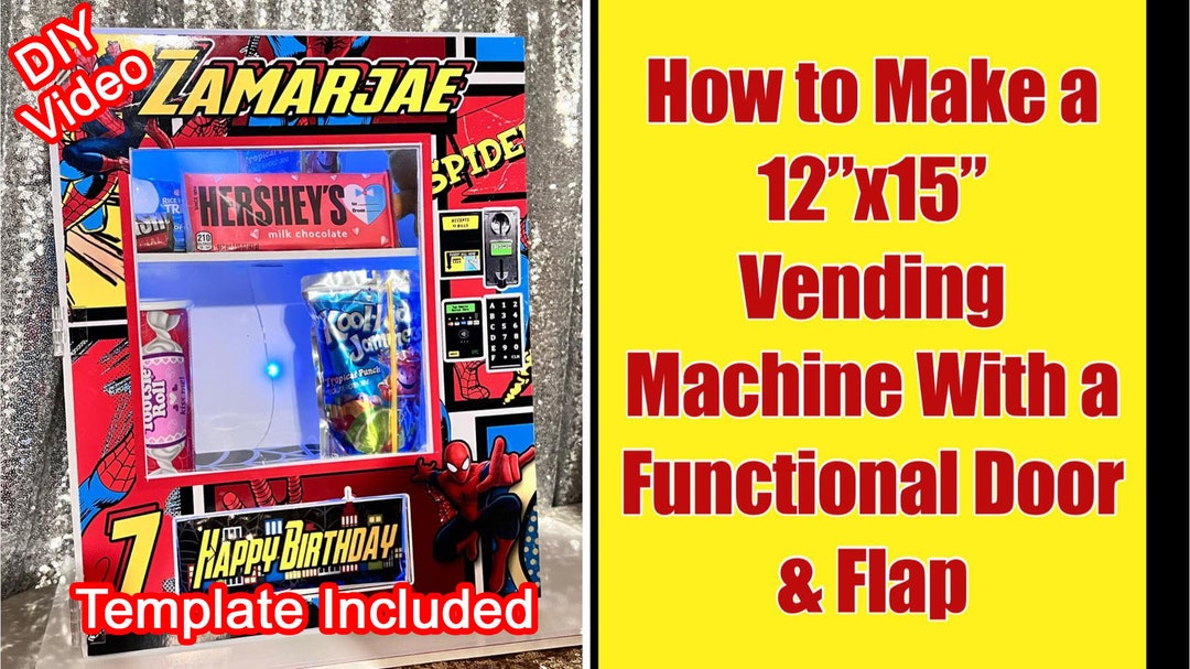 12x16 Super Spidey Vending Machine Template Editable in Canva and 12x16 Super Spidey Vending Machine Template Editable in Canva and