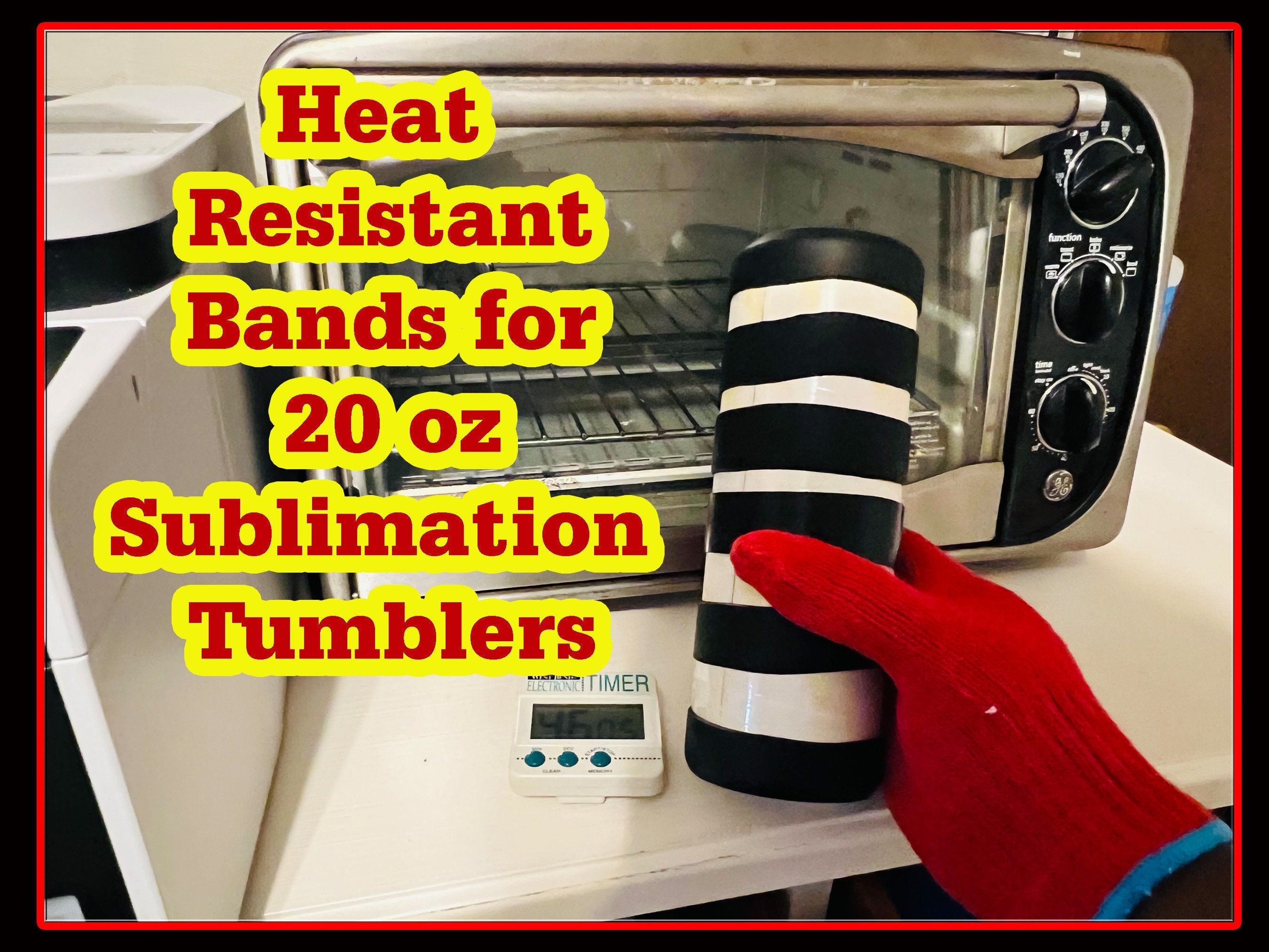 10 PCS Silicone Bands For Sublimation Tumbler, Elastic Heat