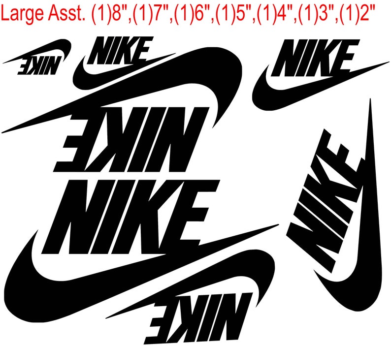 Assorted Nike Swoosh Theme Vinyl Decals Labels Stickers for | Etsy