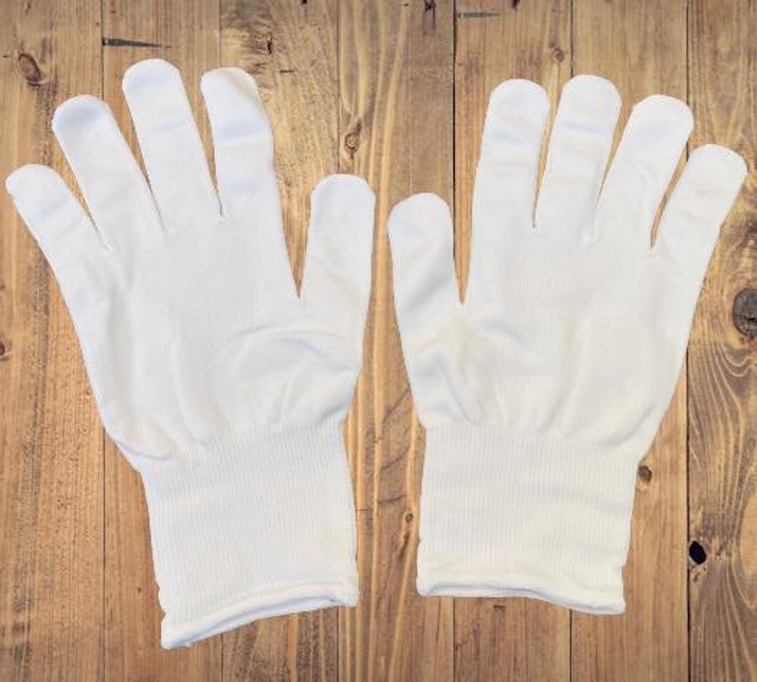 White 100 Polyester Gloves for Sublimation Solid White Winter Gloves