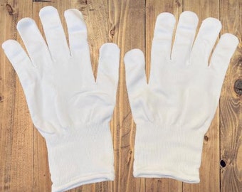 White 100% Polyester Gloves for Sublimation - Solid White Winter Gloves for Customization - Knitted Cotton Look and Feel