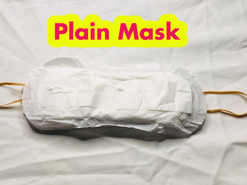 MaxiMask Custom Face Masks Made out of Maxi Pads and Rubber Etsy