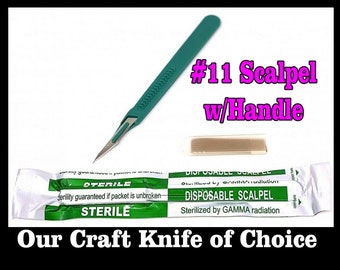 Sterile - Disposable - Number 11 Scalpel - The #11 Scalpel is MyeFavors Craft Knife of Choice - Kraft Knife