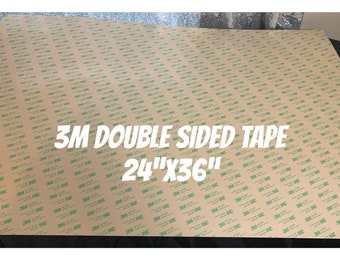 3 Sheets 3M 467mp Double Sided Tape 24” x 36” Large Two Way 200mp Adhesive Tape - For Crafts Foam Board Standee and Props