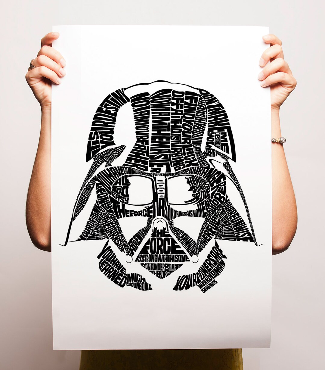 Darth Vader Type Print - Etsy