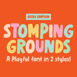 Stomping Grounds Bubble Font | Playful Display Typeface for Canva, Cricut, Logos & Invitations