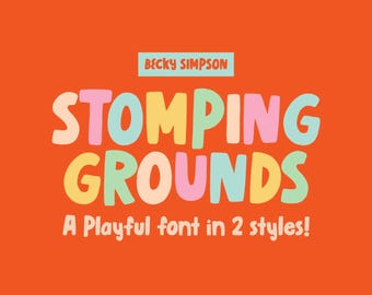 Czcionka Stomping Grounds Bubble | Zabawny krój pisma do Canva, Cricut, logotypów i zaproszeń