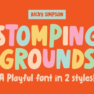 Stomping Grounds Font / Bubble Letters / Bubble font / Fuente infantil / Fuente lúdica