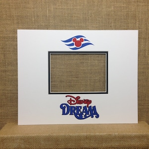 DISNEY Cruise AUTOGRAPH Photo Mat / Signature Matte 11x14 mat fits 5x7 photo Choose ship name: Fantasy, Magic, Dream or Wonder image 1