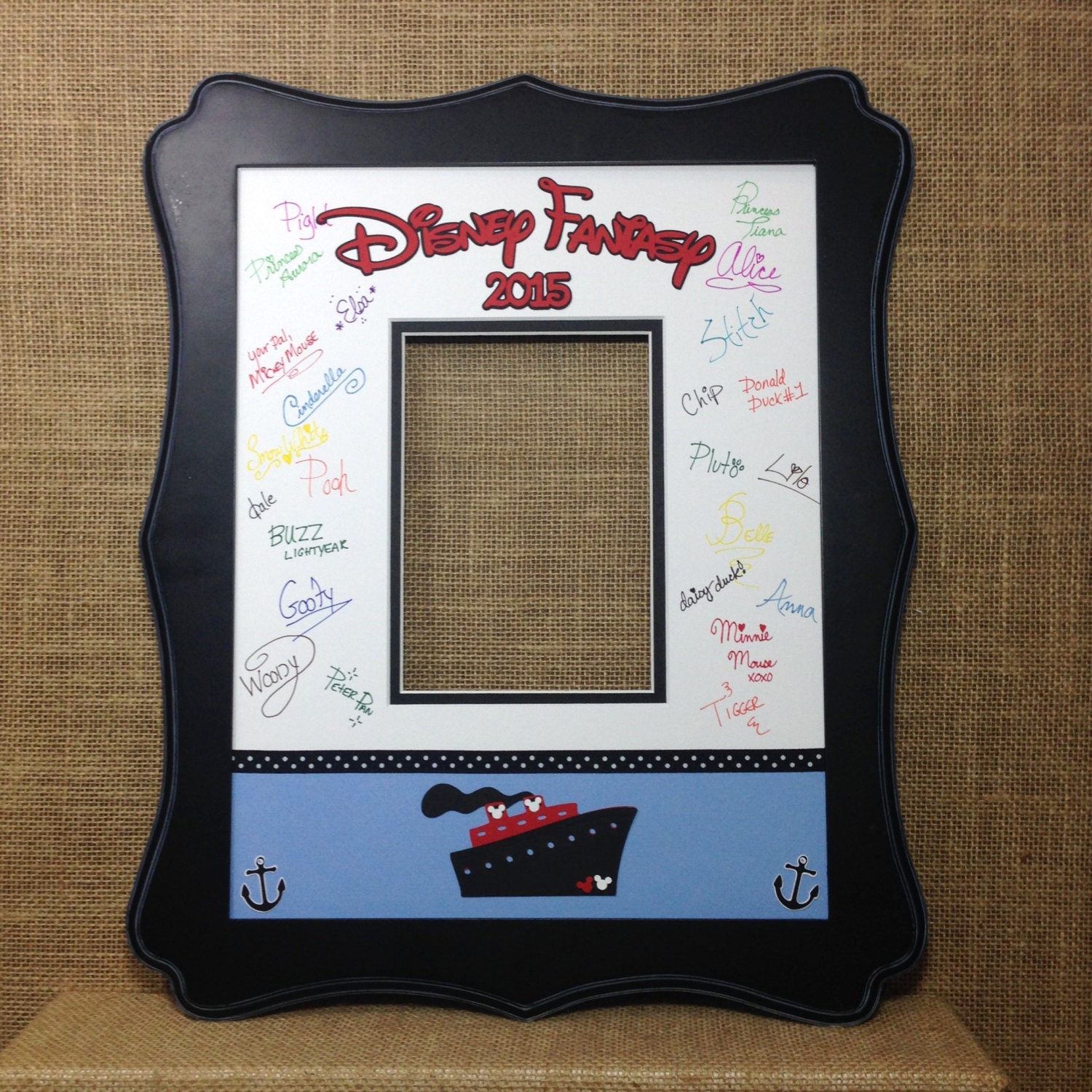 Autograph Picture Frame, Disney Trip Frame, Character Signature Photo Mat,  Disney Character Frame, Disney Autograph Book 