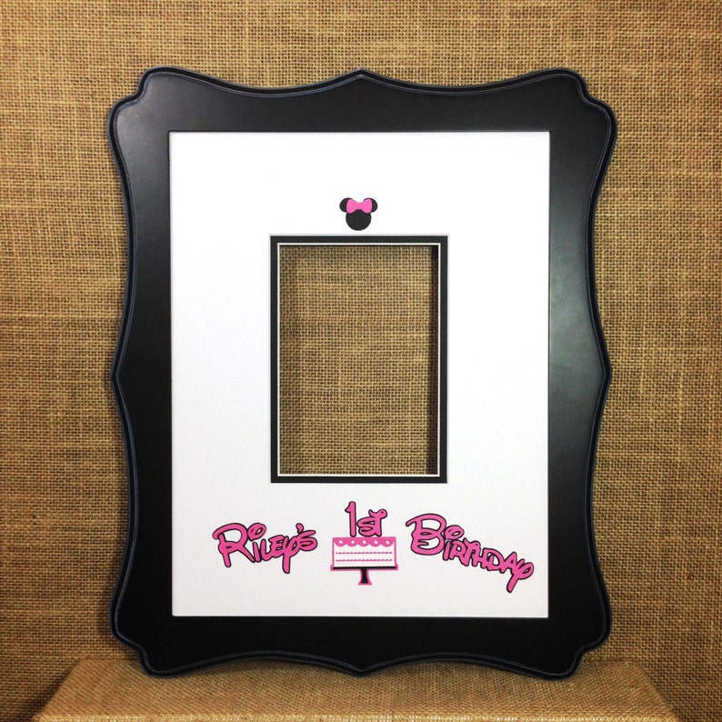 Disney Inspired Minnie Mouse Birthday Signature Photo Mat Image 0