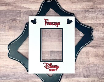DISNEY PERSONALIZED 8x10 Inspired autograph Photo Mat Signature Matte fits 8"x 10" frame with opening for 4"x 6" photo Memory Keepsake