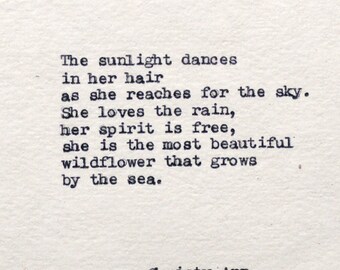 Unique Gifts for Women - Nature Lover Decor - Wildflower Poem