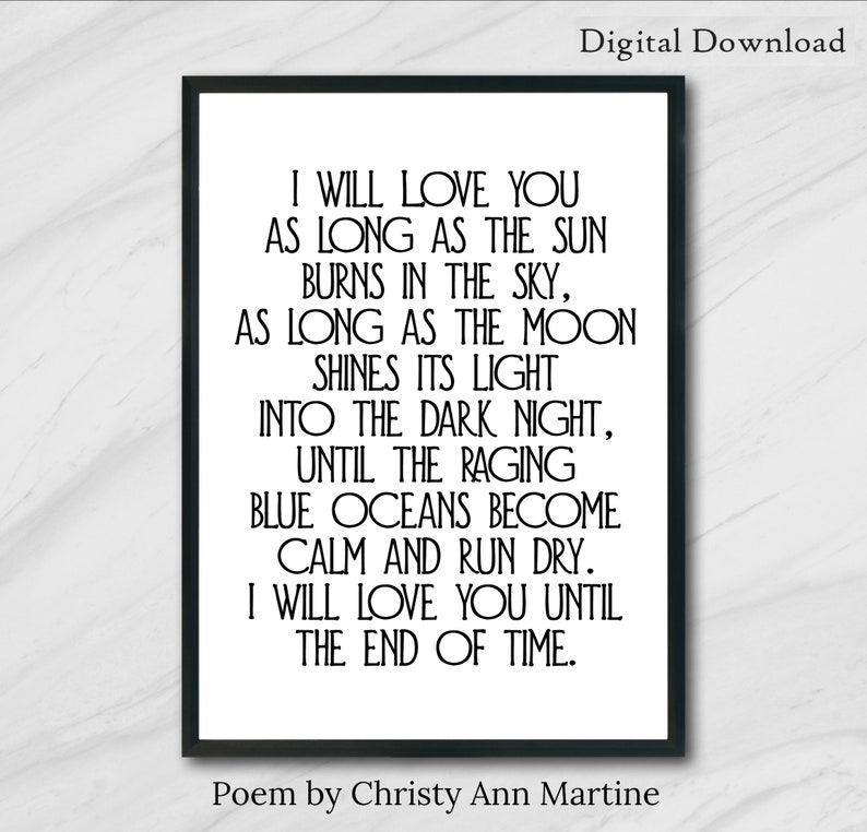 PRINTABLE Get pleasure from Rates Wall Artwork Enjoy Poetry Downloadable Prints 5x7 8x10 image regarding Printable Love Quotes referred to as PRINTABLE Get pleasure from Quotations Wall Artwork Enjoy Poetry Downloadable Prints 5x7 8x10