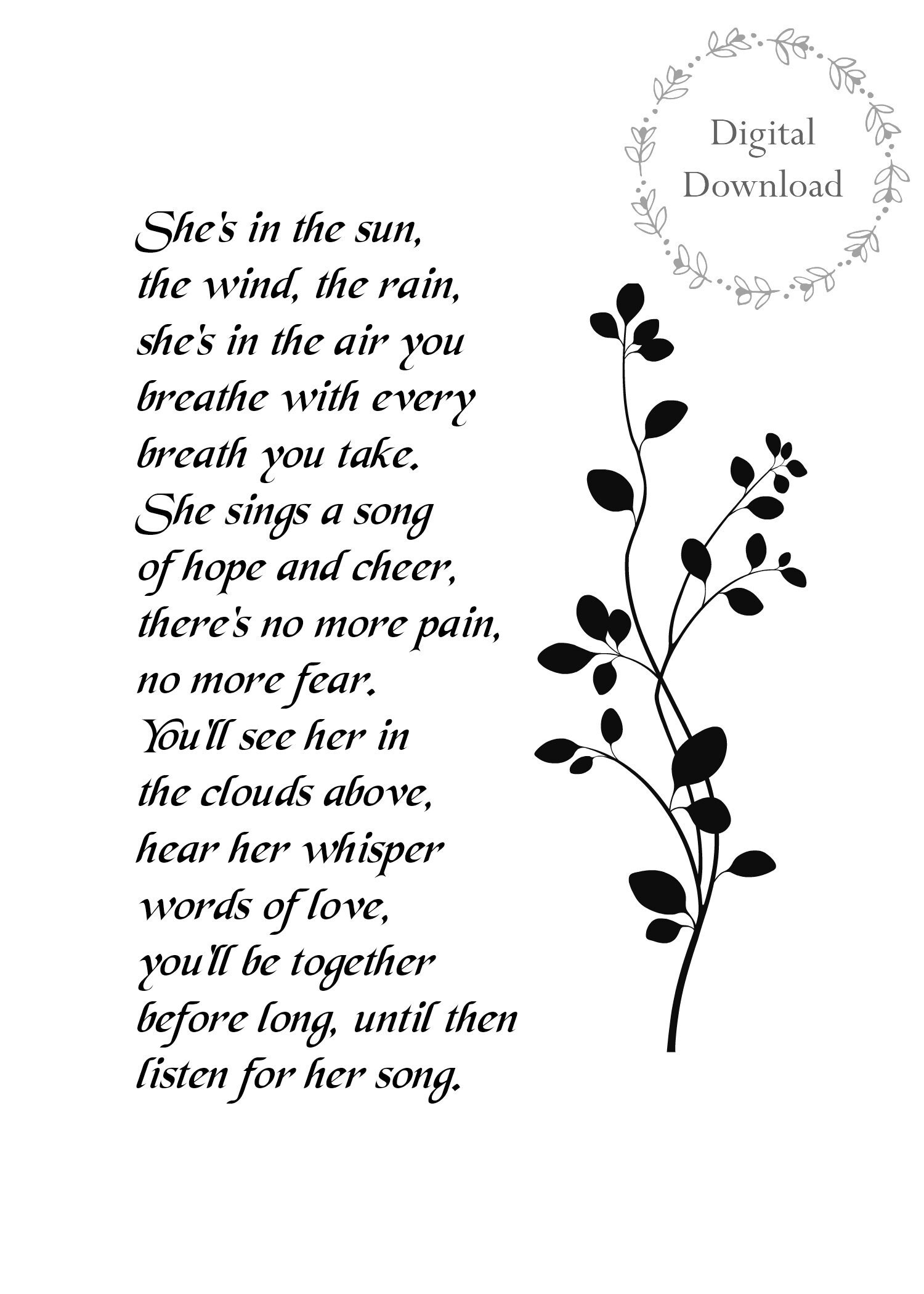 sympathy gift loss of mother memorial gifts daughter digital
