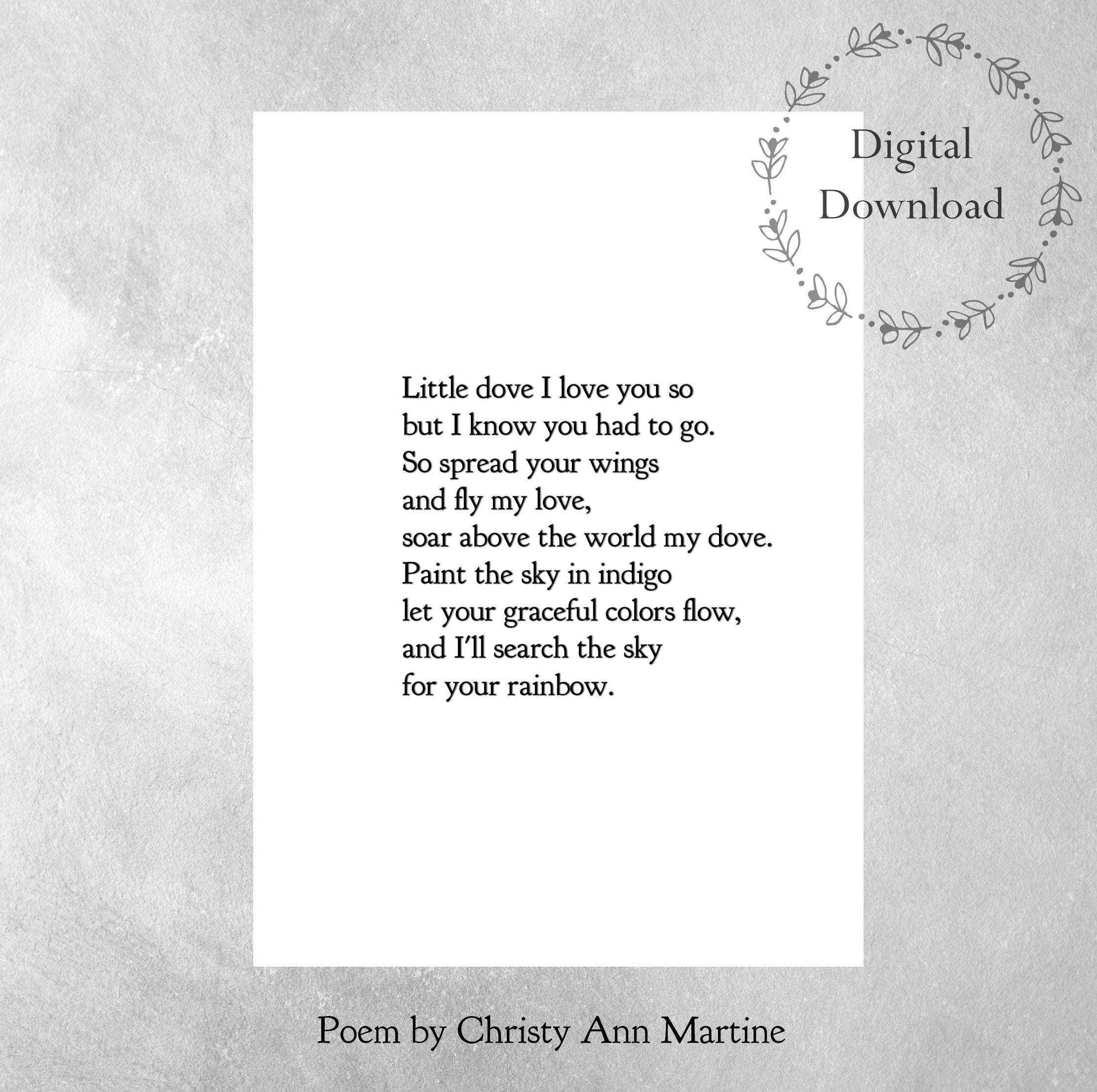 Miscarriage Gift Poem Print Stillborn quote Loss of Baby Etsy