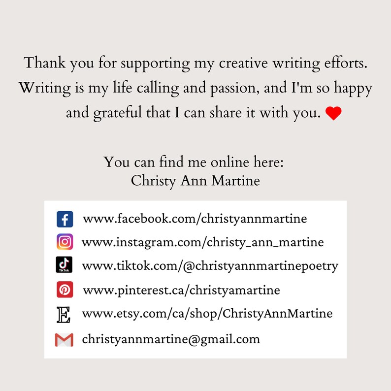 Cute Whimsical Short Poem- Hand Typed - I throw wishes into the sky and wait for the stars to catch them - Christy Ann Martine Poems image 6