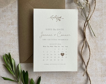 Wedding save the date cards, Save the dates with envelopes, Simple save the date cards, olive save the dates, save our date