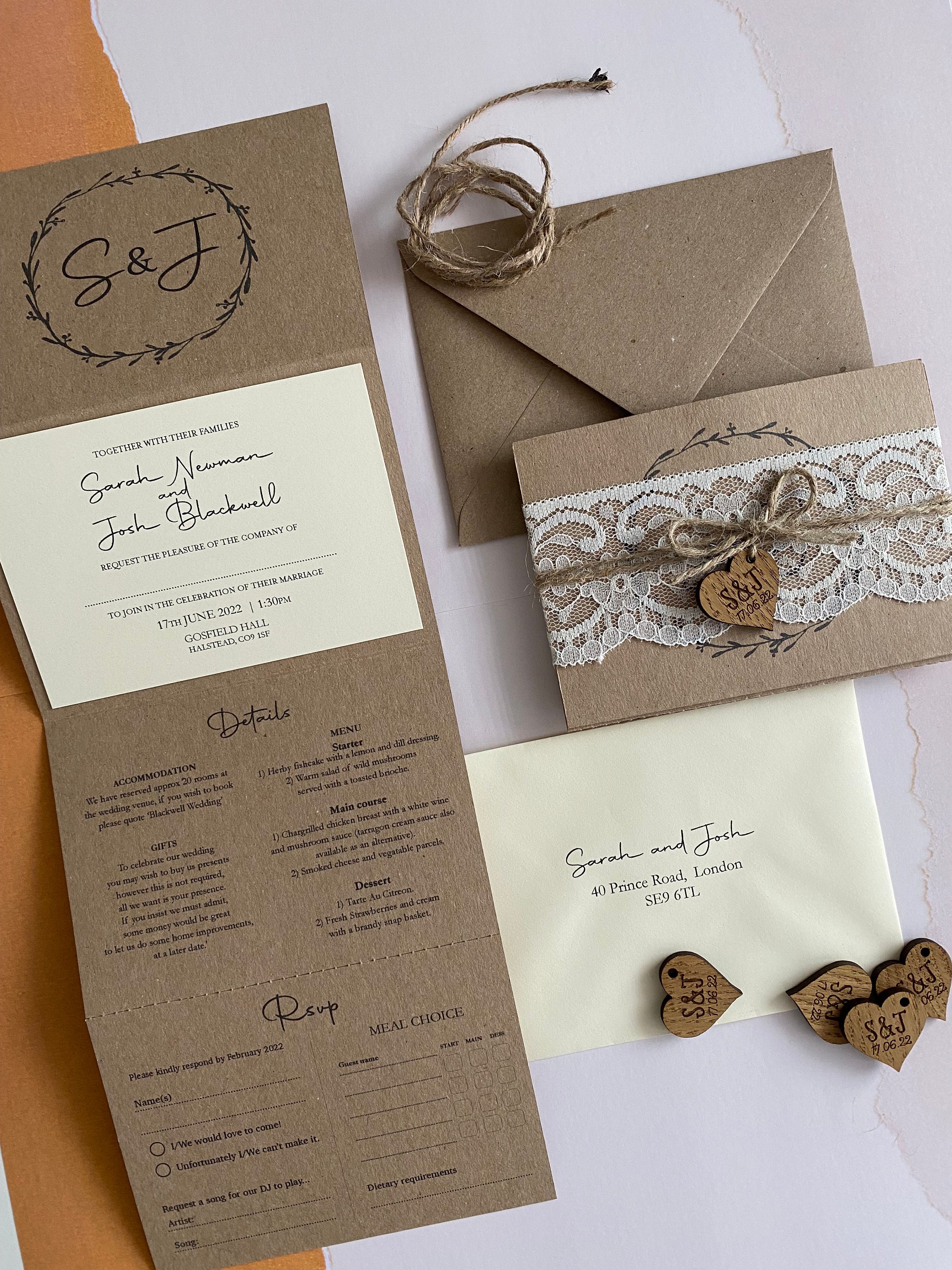 Rustic Wedding Invitations - Lace Wedding Invitation - Engraved Heart - Rustic  Wedding - Barn Wedding - Wedding Invites - Shabby Chic - Etsy, image size:2250x3000