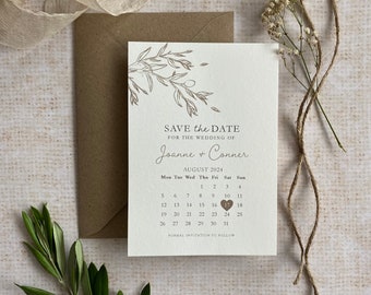 Wedding save the date cards, Modern Save the dates with envelopes, Simple save the date cards, olive save the dates, save our date