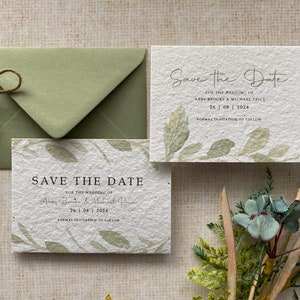 Save the date cards | seeded paper |  eco friendly stationery | plantable save the date card | Wedding stationery | Eco friendly wedding