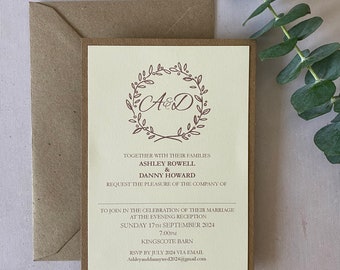 R2 - Rustic Wedding Invitation- Evening version -  Barn wedding - Rustic Wedding Invites - wedding invite - rustic evening invite- simple