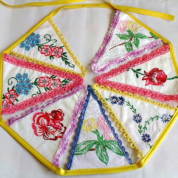 Vintage Linens Bunting