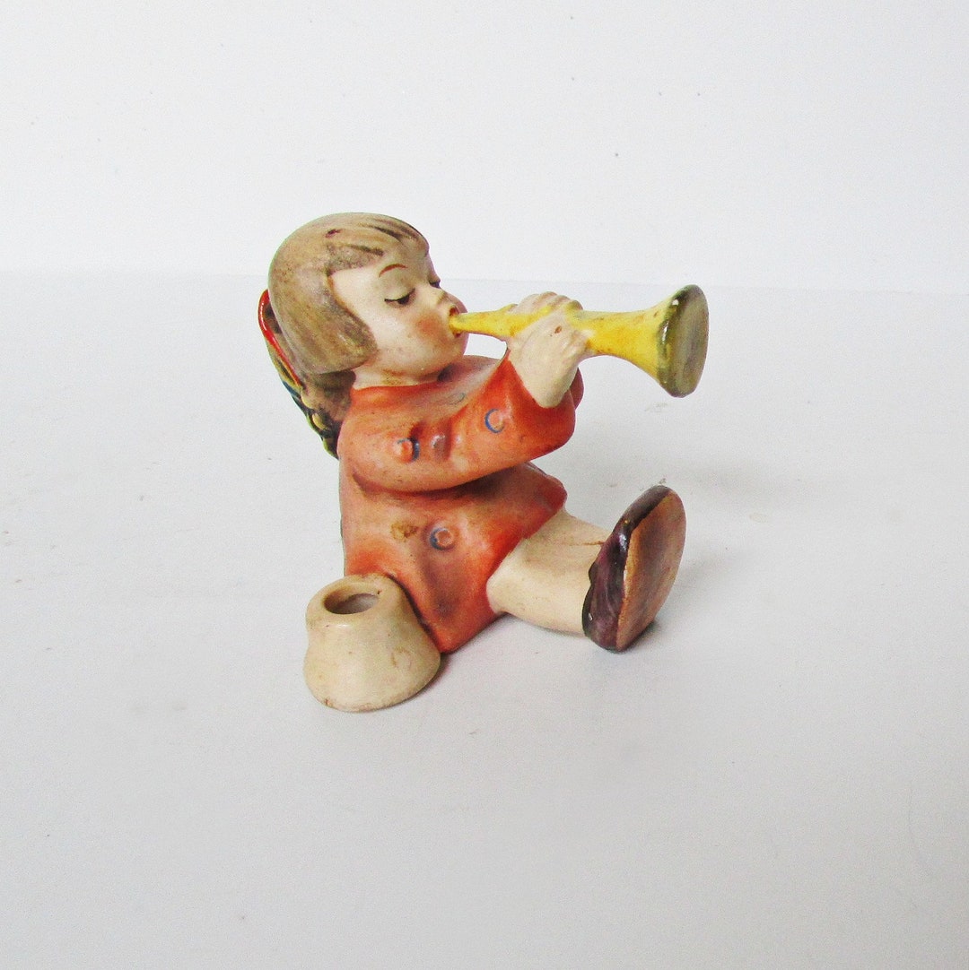 Vintage Hummel Angel Candle Holder Joyful News Etsy