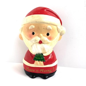 Vintage Christmas Santa &quot;Have a Merry!&quot; Coin Bank Lego Co. Japan