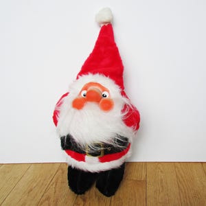 Vintage Santakins Rennoc Rubber Face Santa Doll Plush