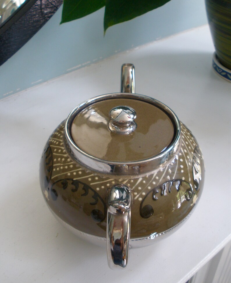 Gibsons Teapot Made in Staffordshire England With Silver Etsy