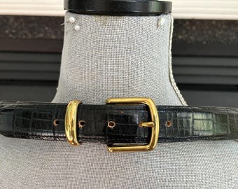Amiee Lynn Black Patentgg Leather Adjustable Belt Gold Hook  display picture 2