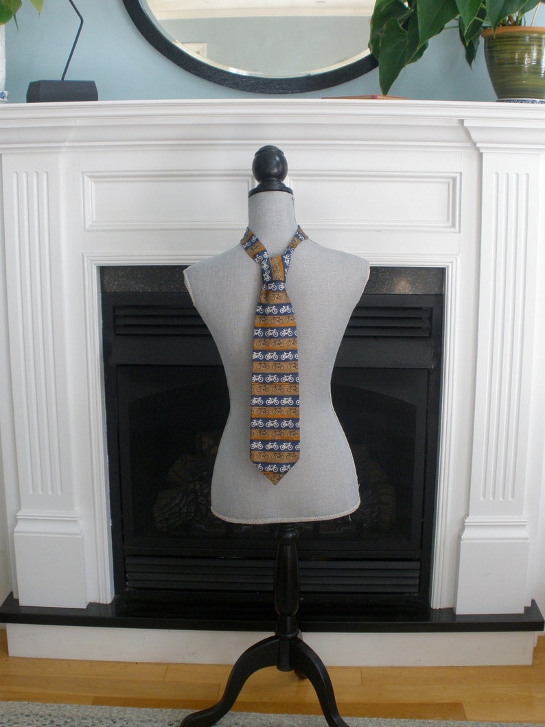 Fun Silk Necktie With A Bicycle Print made In The USA