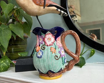 Vintage Fitz & Floyd Ambrosia Vase | Fruit Motif Majolica