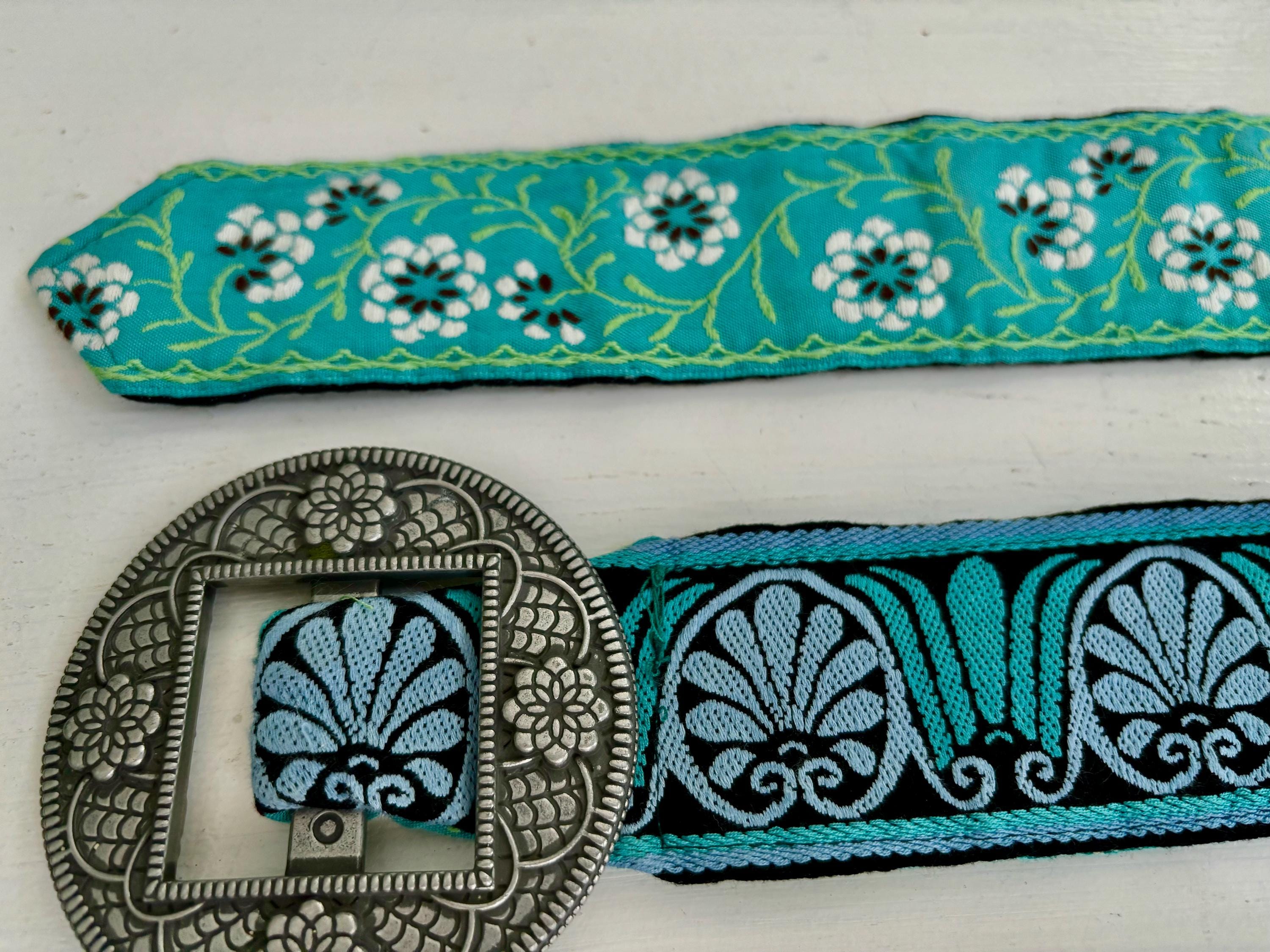 Vintage Hadley Poller Colorful Double Sided Fabric Belt With  display picture 2