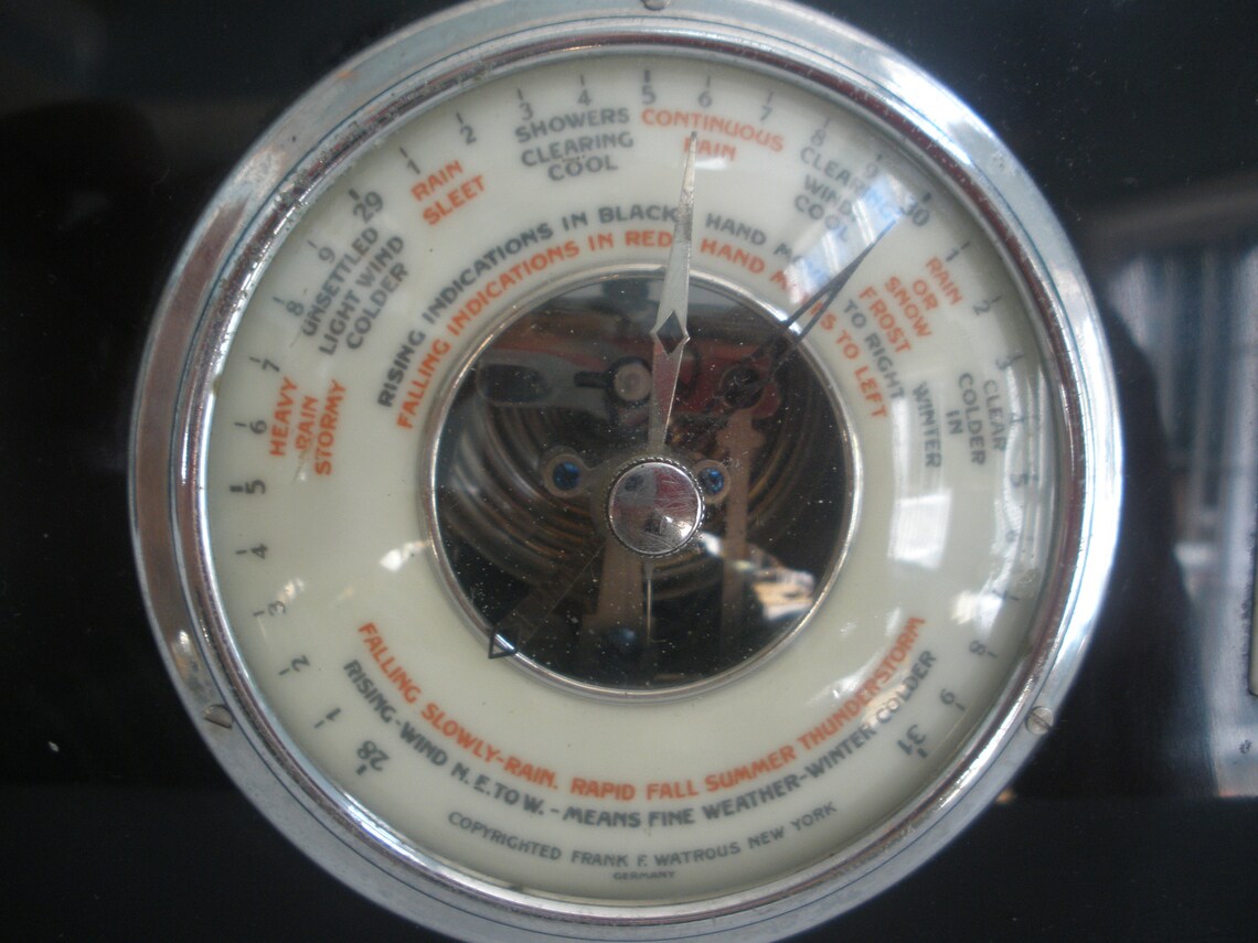 Vintage Barometer FRANK K WATROUS New York & Germany Etsy